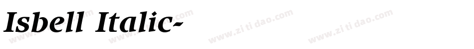 Isbell Italic字体转换